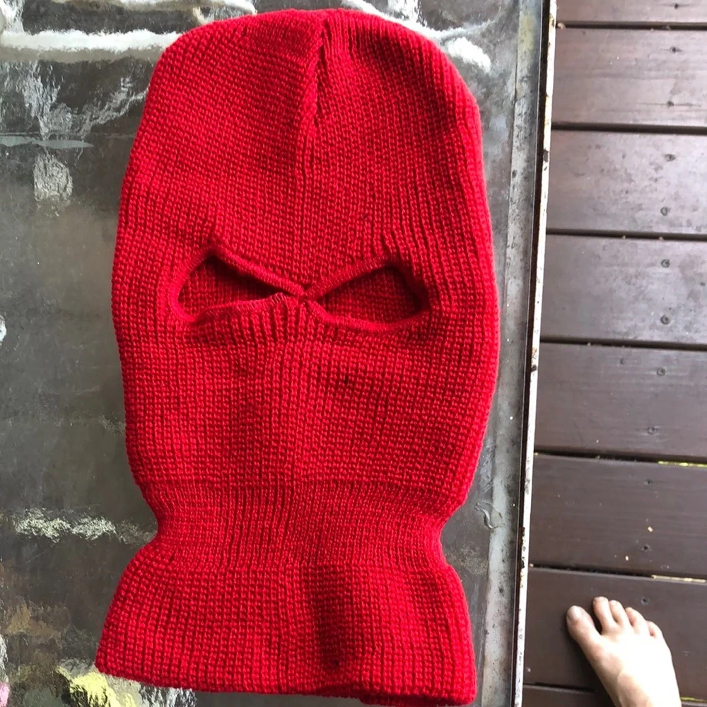 Red Knit Balaclava